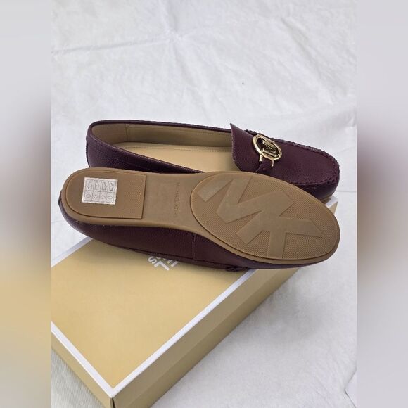 Michael Kors Fulton Driver Burgundy Loafers NIB - Picture 3 of 8